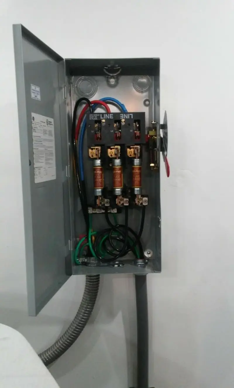Three-phase disconnect switch installed for Electrical Wiring & Rewiring in Pocopson